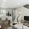 Furnished living room open to kitchen in townhome at Lookout View